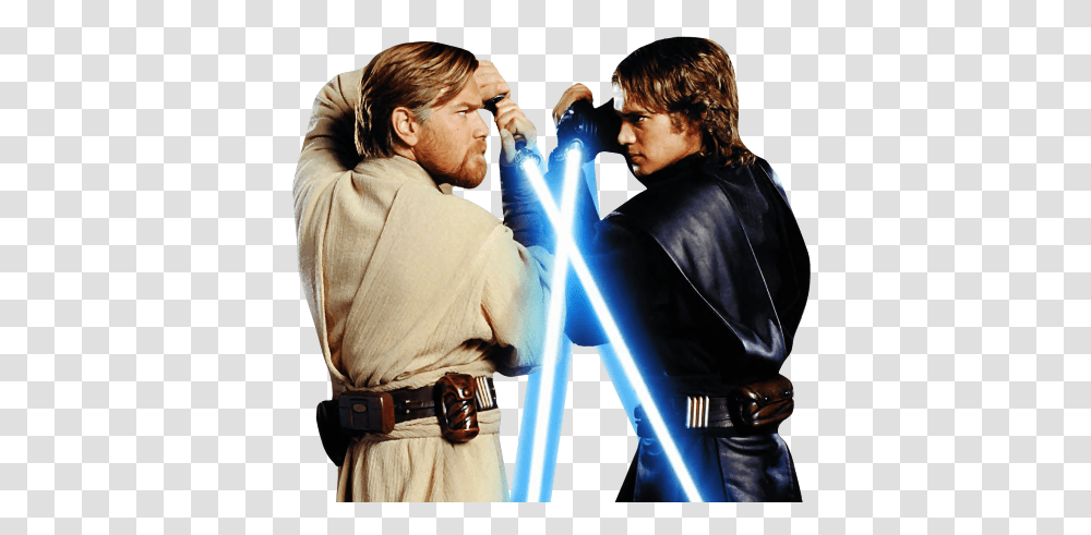 Obi Wan Kenobi Duo, Duel, Person, Lighting, Wristwatch Transparent Png