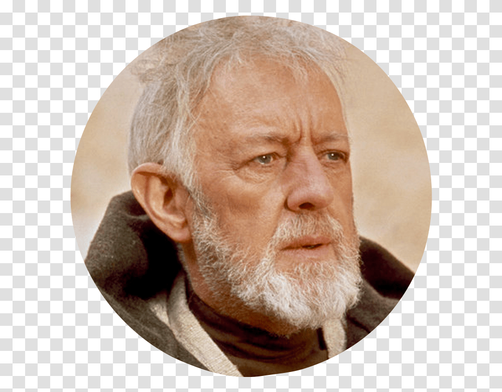 Obi Wan Kenobi, Face, Person, Human, Beard Transparent Png