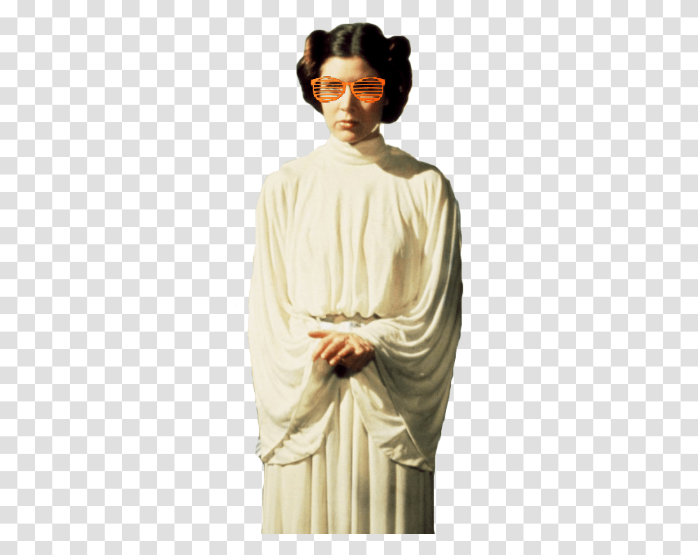 Obi Wan Princess Leia Actress Star Wars, Clothing, Sunglasses, Person, Sleeve Transparent Png