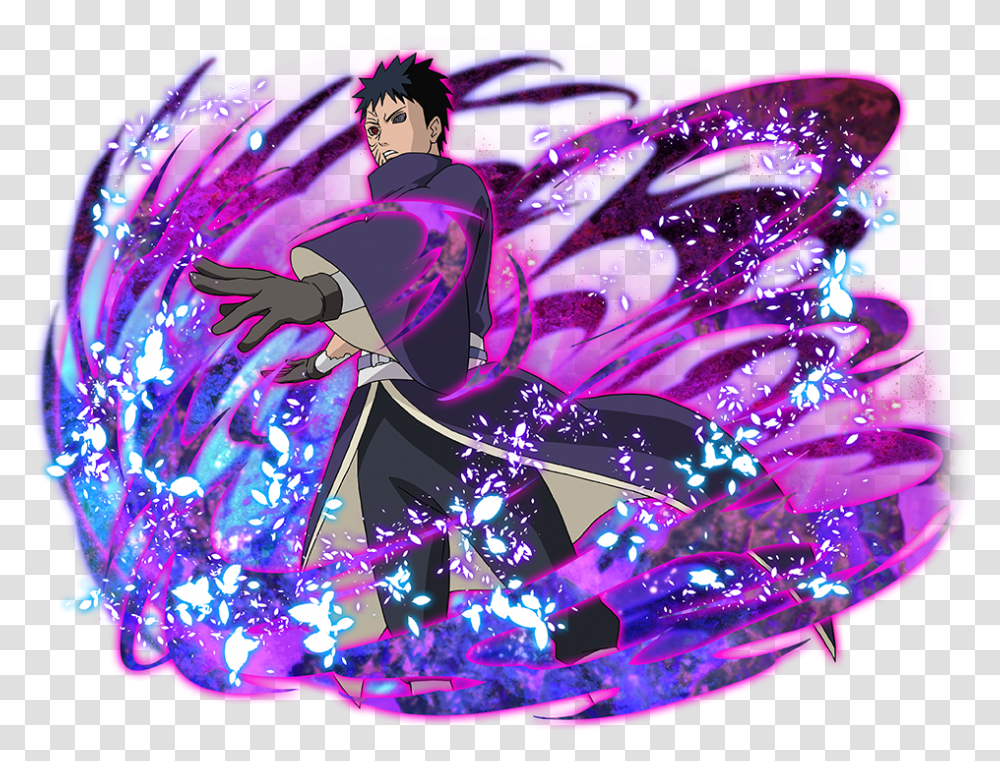 Obito Uchiha Naruto Blazing, Purple, Lighting Transparent Png