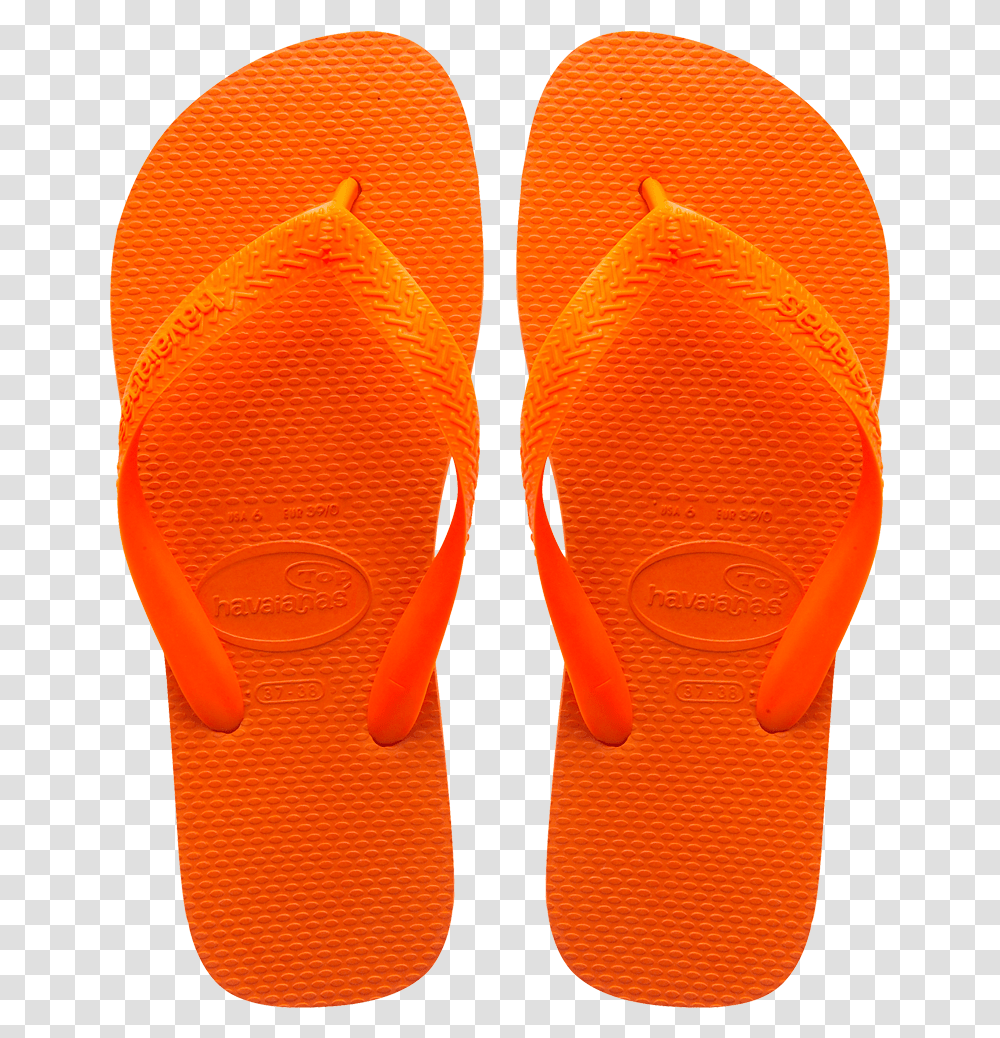 Object With Orange Color Download Orange Havaianas Top, Apparel, Footwear, Flip-Flop Transparent Png