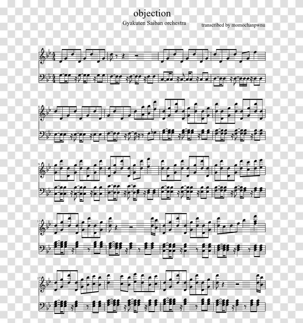 Objection American Patrol Flute Sheet Music, Gray, World Of Warcraft Transparent Png