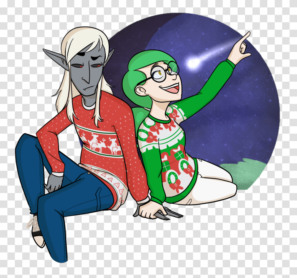 Obligatory Ugly Christmas Sweater Otp Picture, Person, Outdoors Transparent Png