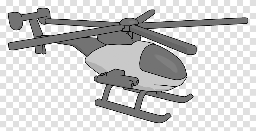 Observation Scout Helicopter W Rocket V1 Clipart Helicopter Rotor, Gun, Weapon, Weaponry, Aircraft Transparent Png