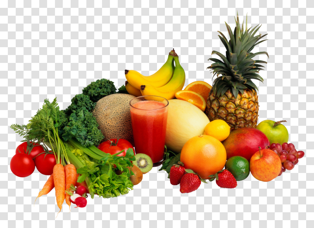 Obst Image Bunch Of Fruits And Vegetables, Plant, Pineapple, Food, Banana Transparent Png