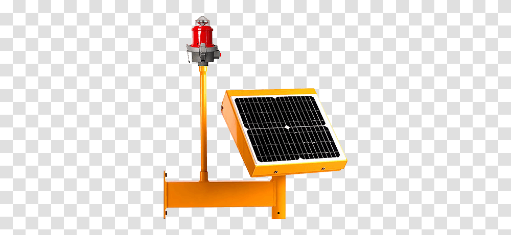 Obstruction Light Solar Power System Flight Light Inc Vertical, Solar Panels, Electrical Device, Appliance Transparent Png