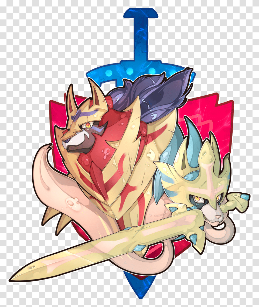 Oc Sword And Shield Logo I Did Pokemon Pokemon Sword And Shield Logo, Dragon, Birthday Cake, Dessert, Food Transparent Png