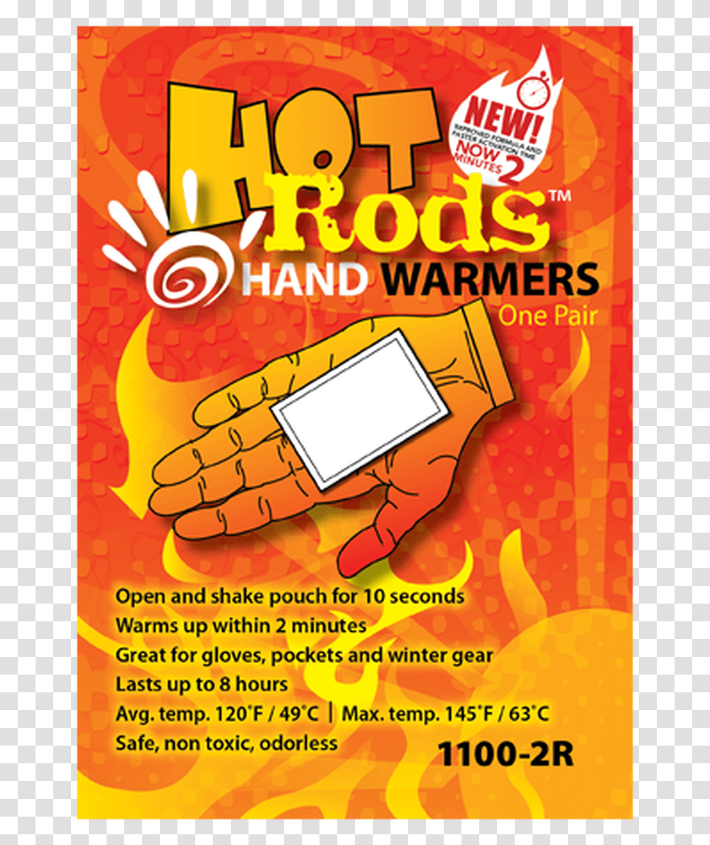 Occunomix 1100 Hot Rods Hand Warmers Available In 5 Hot Rods Hand Warmers, Advertisement, Poster, Flyer, Paper Transparent Png