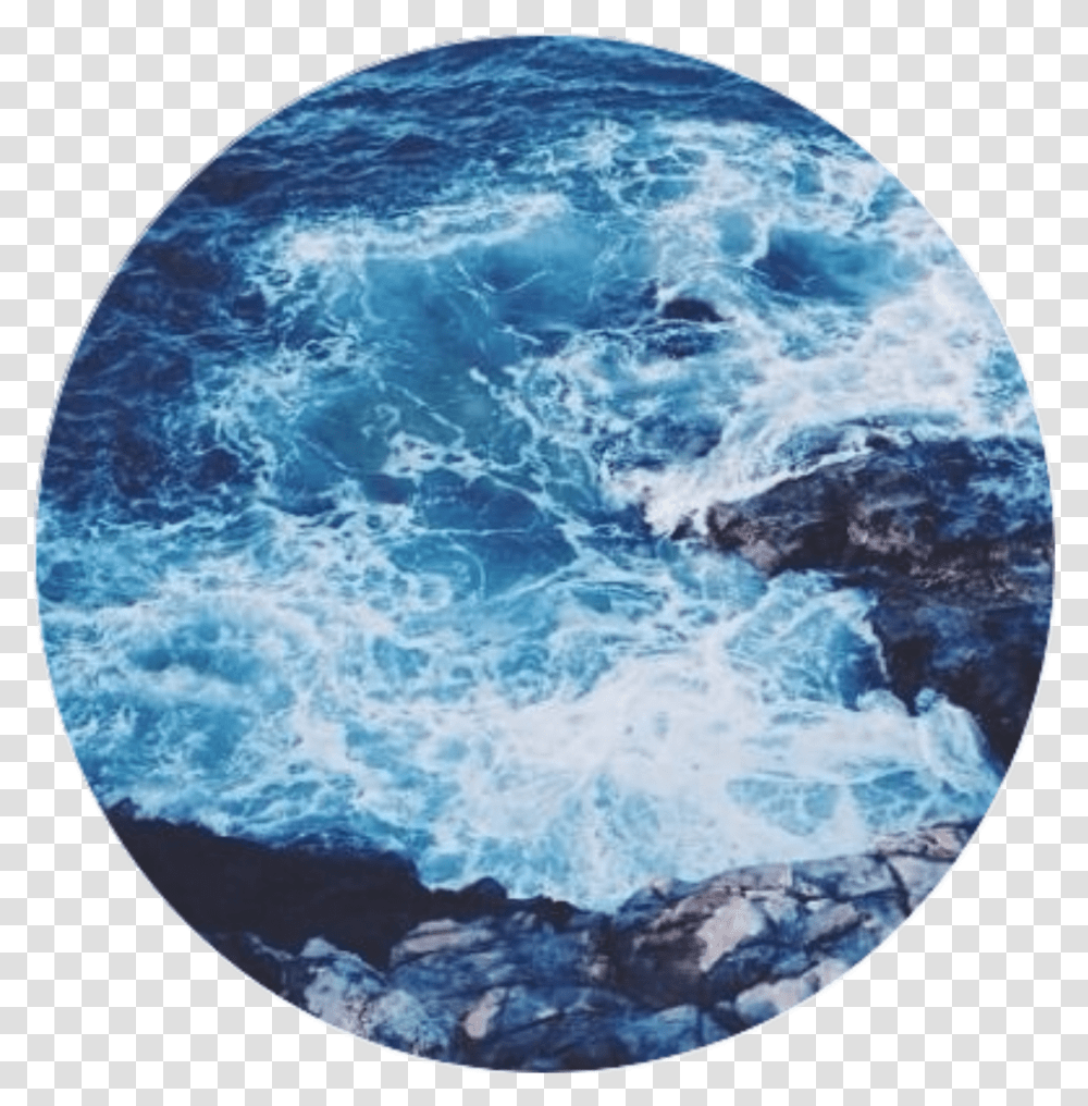 Ocean Aesthetic Blue Aestheticblue Aesthetic Blue, Moon, Outer Space, Night, Astronomy Transparent Png