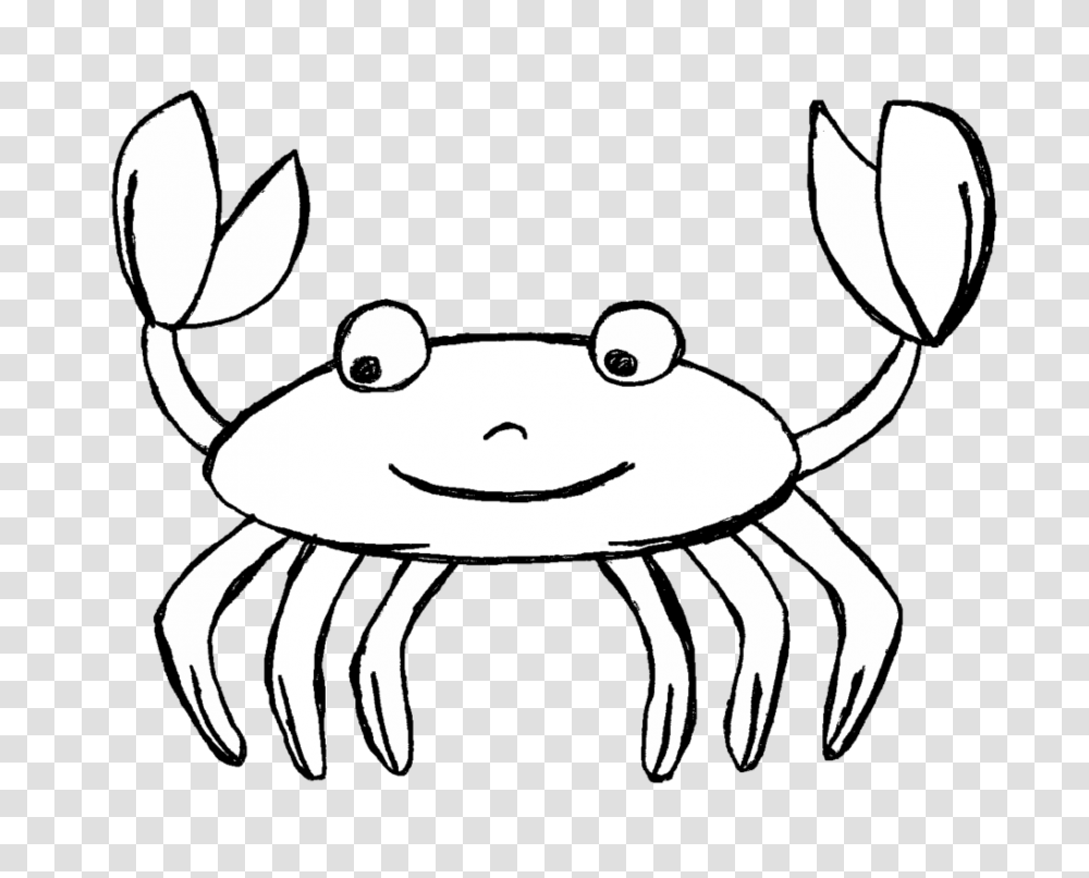 Ocean Animals Clipart Black And White Winging, Seafood, Sea Life, Crab Transparent Png