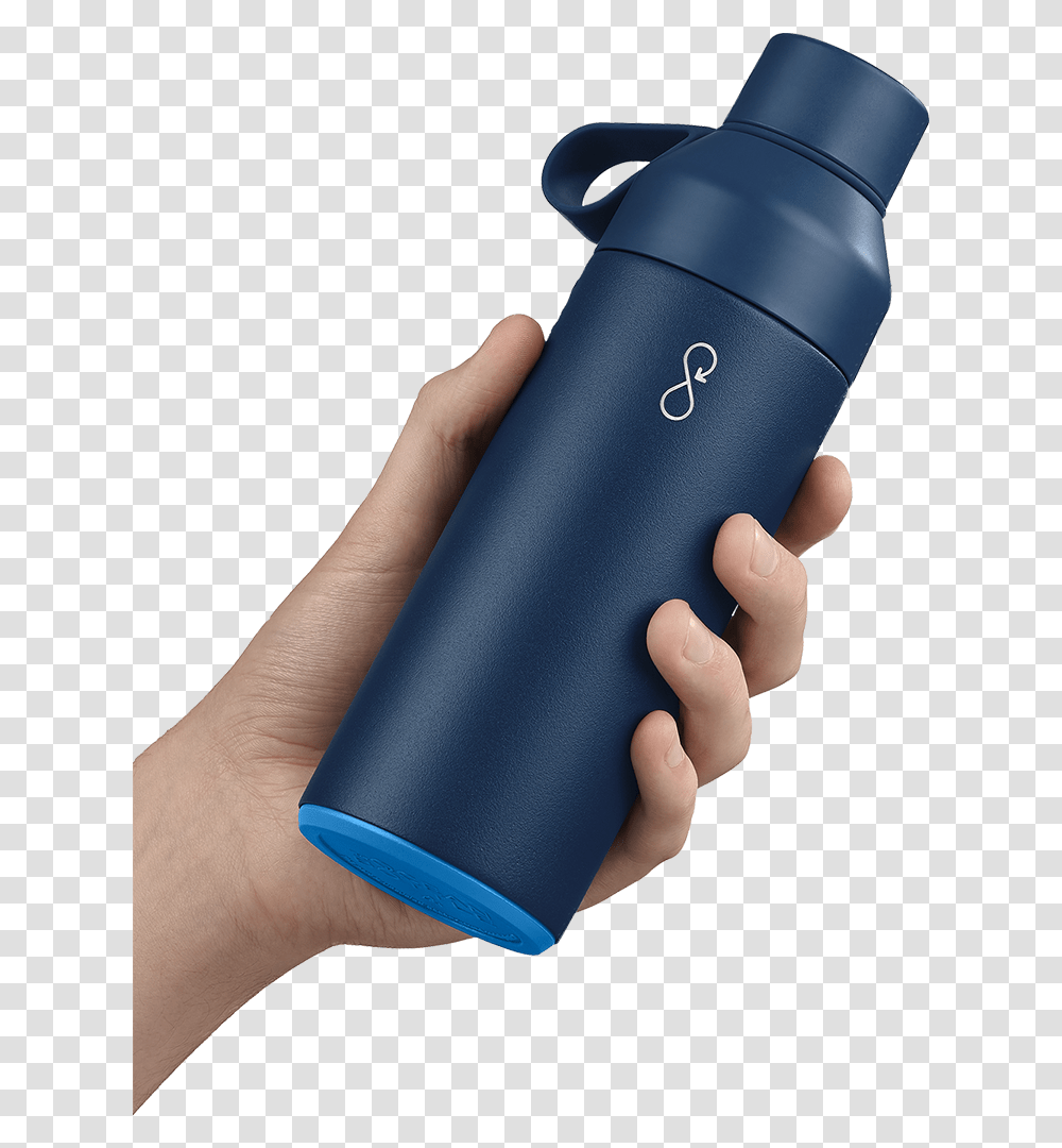 Ocean Bottle The World's Most Needed Reusable Hand, Person, Human, Water Bottle, Cylinder Transparent Png