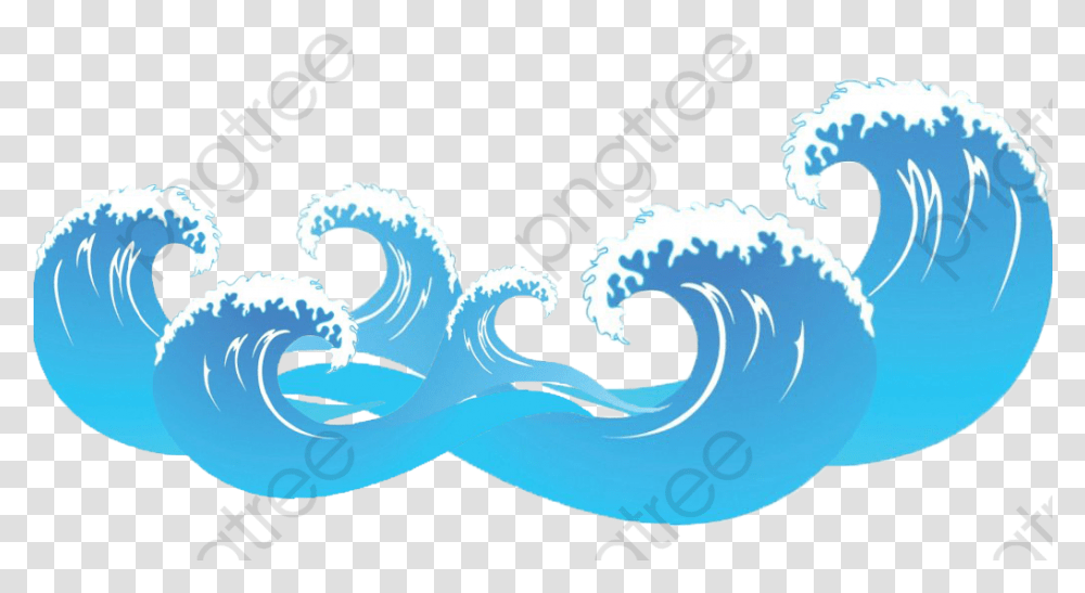 Ocean Clipart Wave Ocean Waves Clipart, Sea, Outdoors, Water, Nature Transparent Png