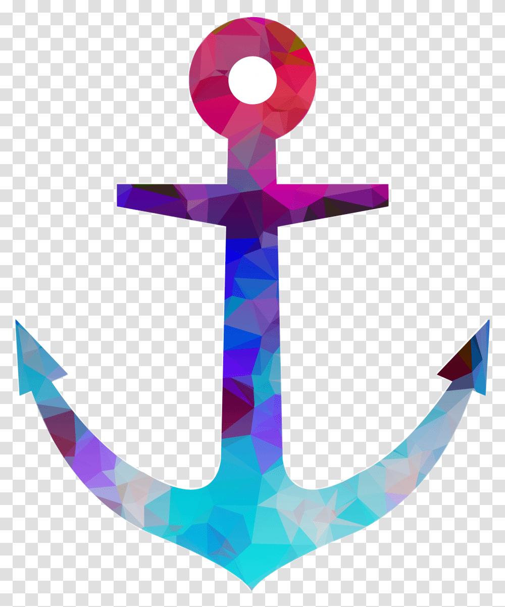Ocean Pirate Anchor Mermaid Pretty Blue Purple Red Sea, Cross, Hook Transparent Png