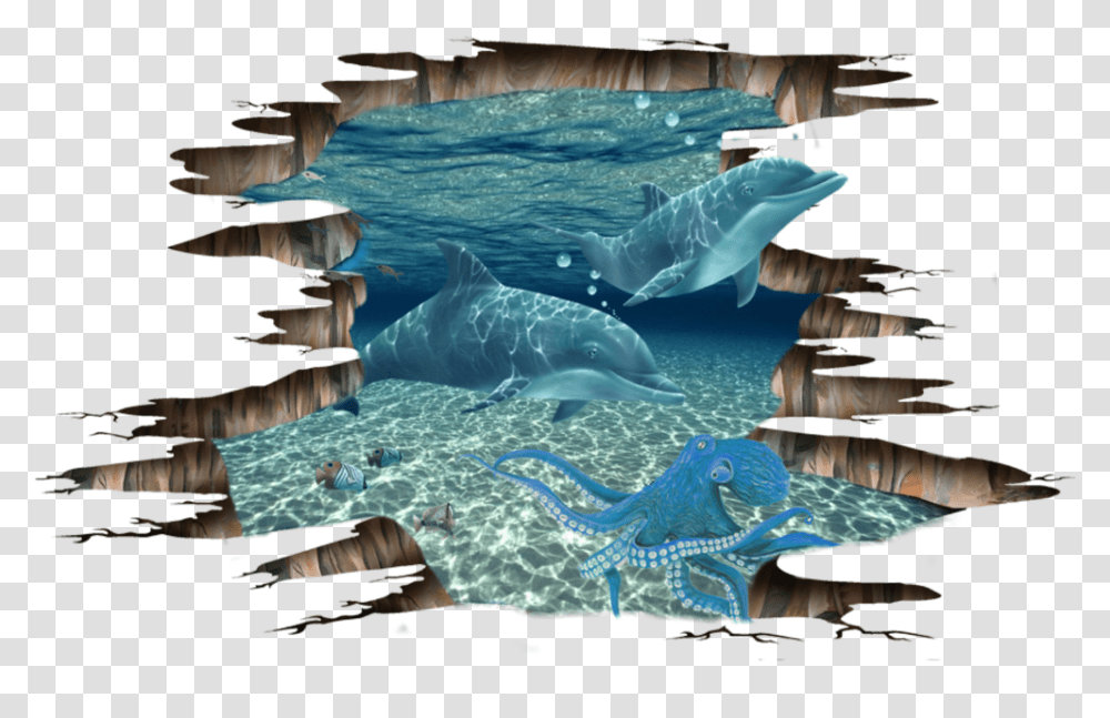 Ocean Sea Creature Dolphin Asthetic 3d Mindblown Stickers 3d, Fish, Animal, Sea Life, Mammal Transparent Png