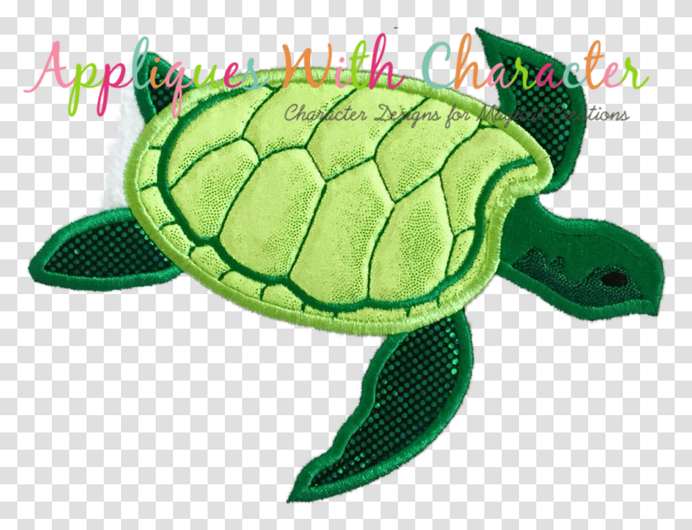 Ocean Sea Turtle Applique Design Green Sea Turtle, Reptile, Sea Life, Animal, Tortoise Transparent Png