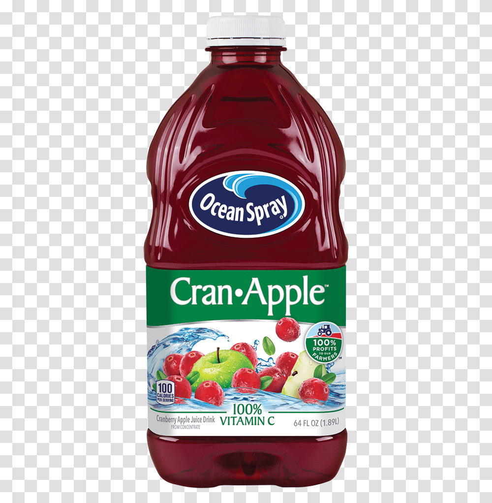 Ocean Spray Cran Grape Juice, Food, Ketchup, Jam, Label Transparent Png