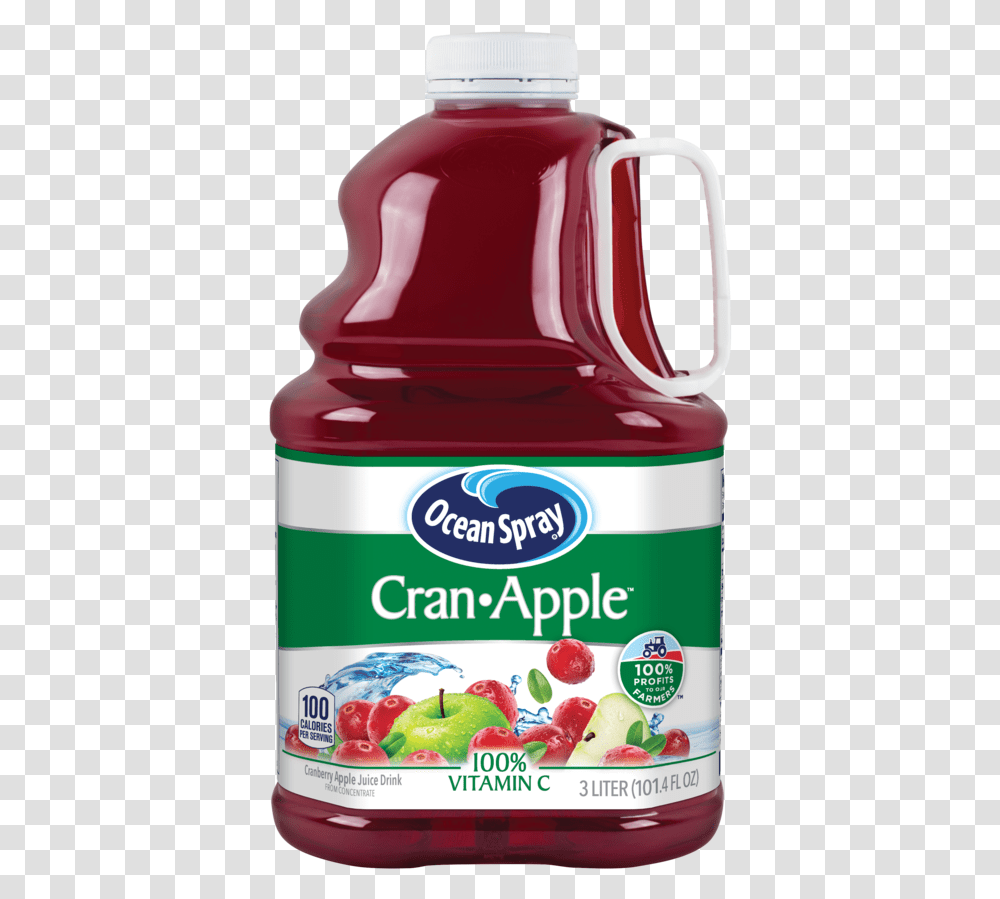 Ocean Spray Cranberry Apple Juice Drink 1014 Fl Oz Ocean Spray Diet Cranberry Juice, Food, Plant, Ketchup, Jelly Transparent Png