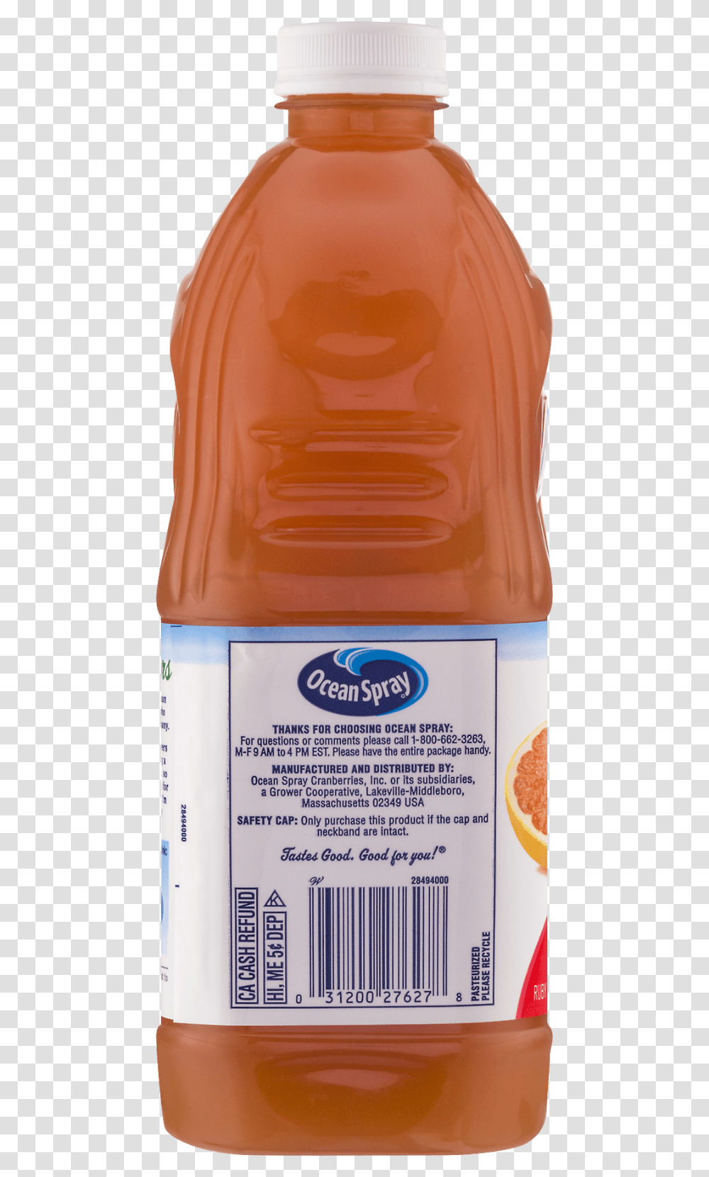 Ocean Spray Cranberry, Label, Food, Plant, Syrup Transparent Png
