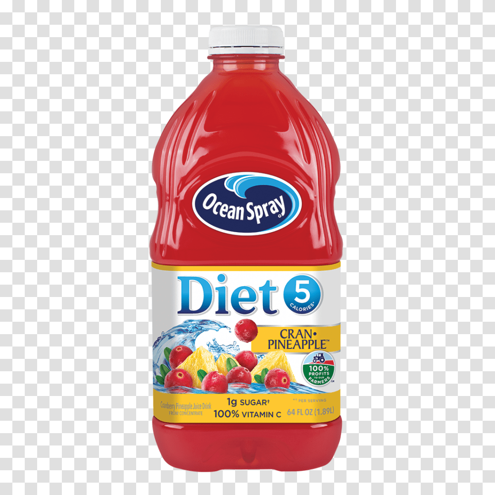Ocean Spray Diet Juice Cran Pineapple Fl Oz Count, Ketchup, Food, Beverage, Drink Transparent Png