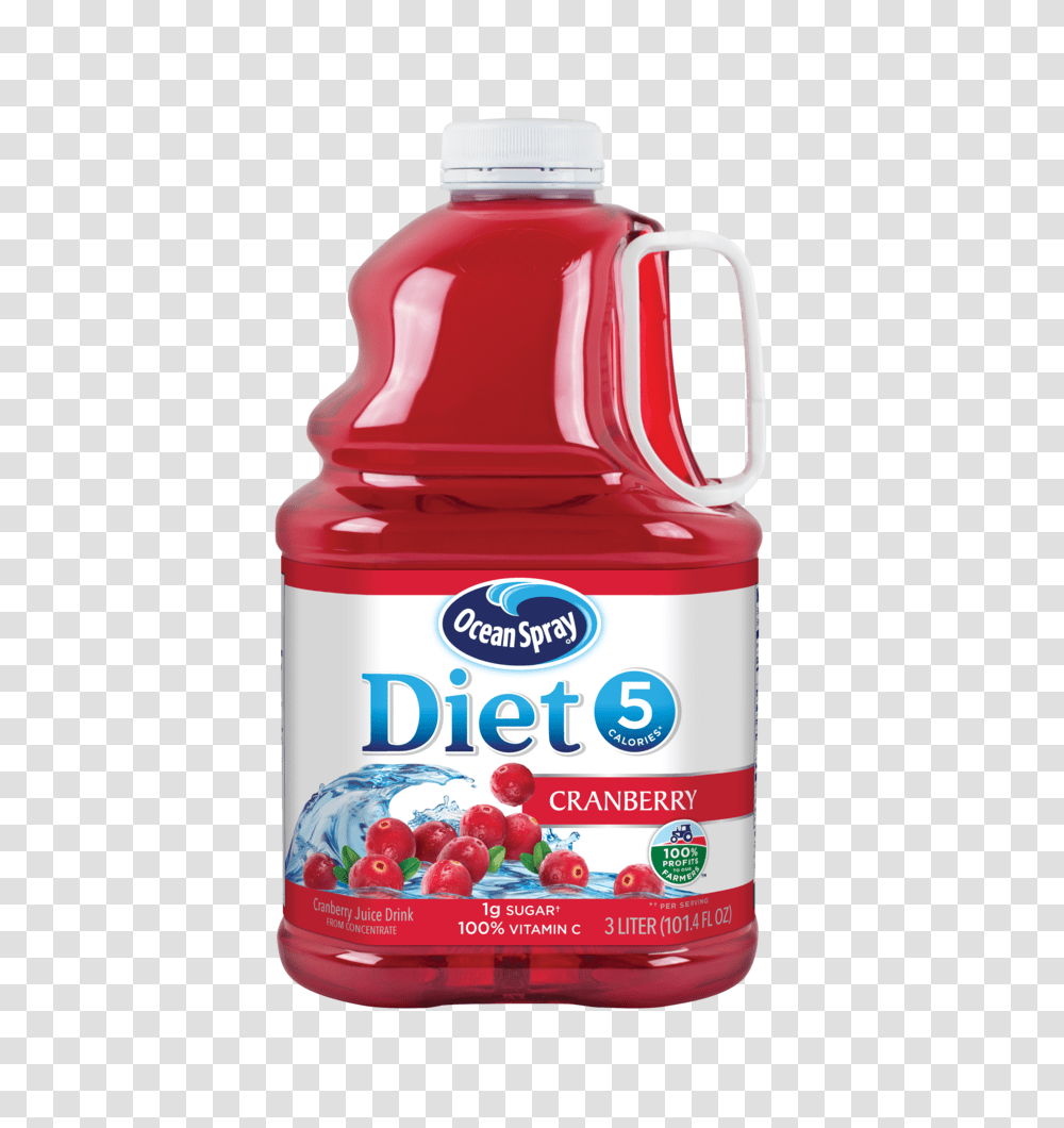 Ocean Spray Diet Juice Cranberry Fl Oz Count, Food, Ketchup, Label Transparent Png