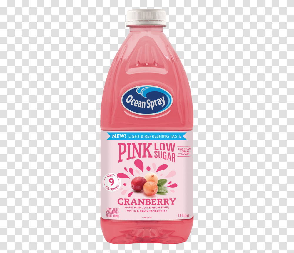 Ocean Spray Pink Lite Cranberry Juice, Food, Plant, Syrup, Seasoning Transparent Png