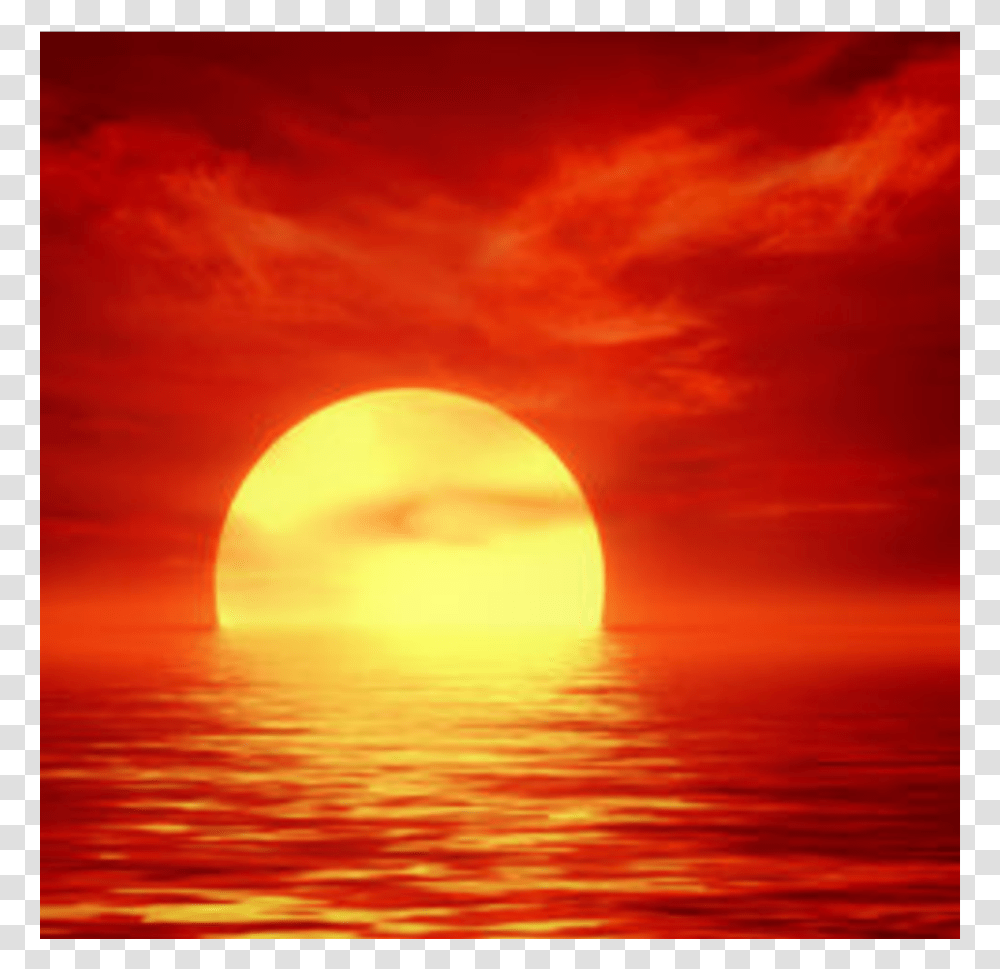 Ocean Sunrise Background Overlay Picsart Sun Set Background, Sky, Outdoors, Nature, Horizon Transparent Png