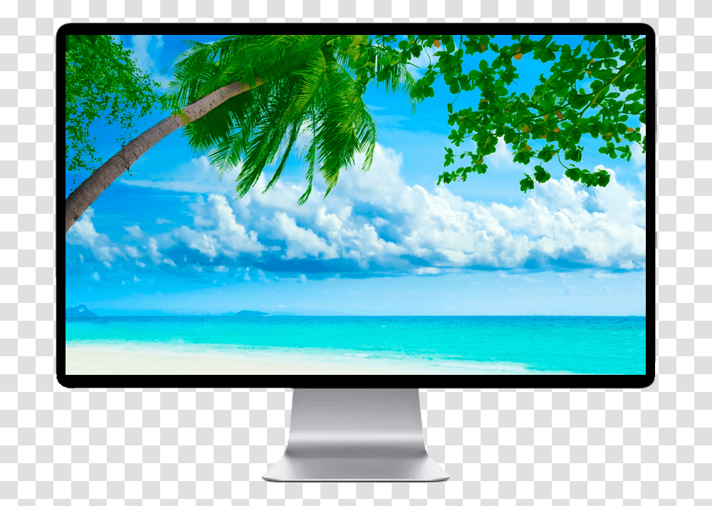 Ocean Tropical Background Water, Monitor, Screen, Electronics, Display Transparent Png