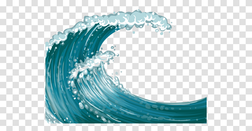 Ocean Wave Clipart Background Boat On Waves Clipart, Sea, Outdoors, Water, Nature Transparent Png