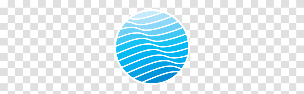 Ocean Waves Circle Sticker, Logo, Trademark, Balloon Transparent Png