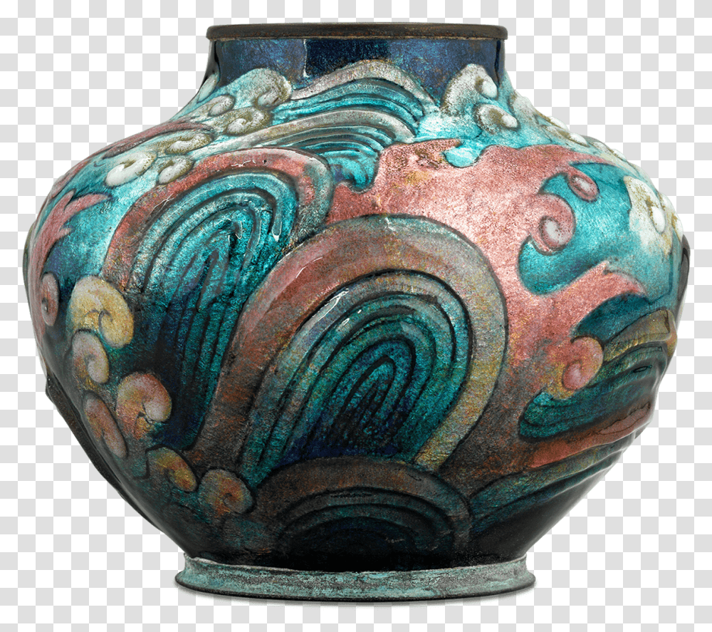Ocean Waves Vase By Camille Faur Vase, Jar, Pottery, Urn, Porcelain Transparent Png
