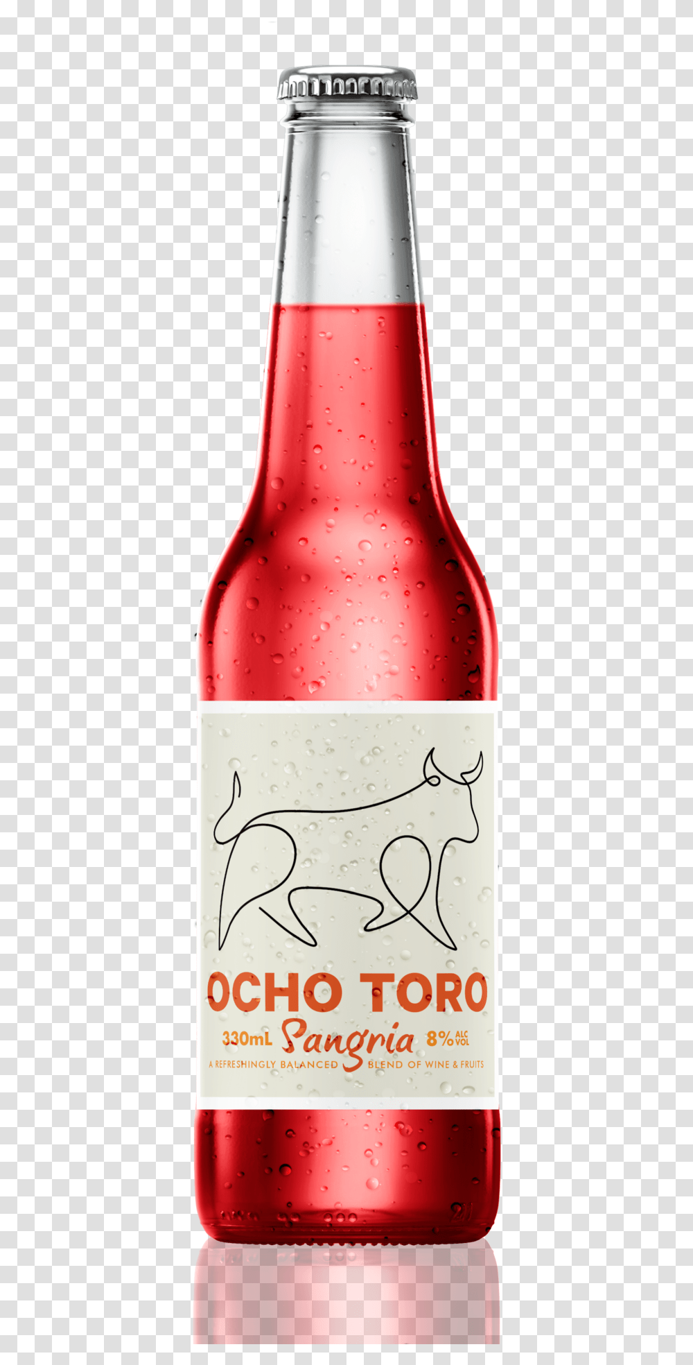 Ocho Toro Sangria Ocho Toro Sangria, Bottle, Water Bottle, Beverage, Drink Transparent Png