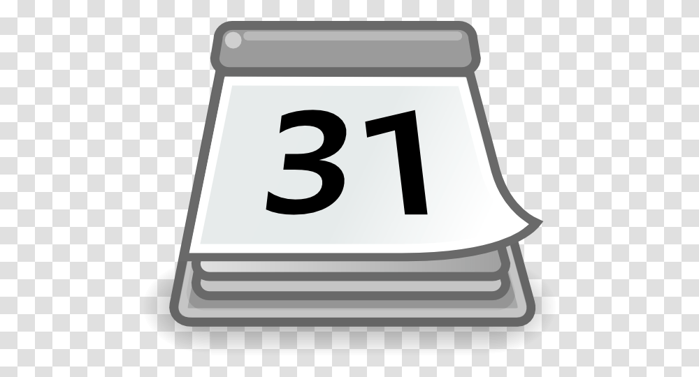 October Calendar Clip Art Black And White, Number, Mailbox Transparent Png