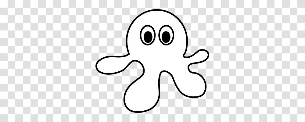 Octopus Animals, Stencil, Silhouette Transparent Png