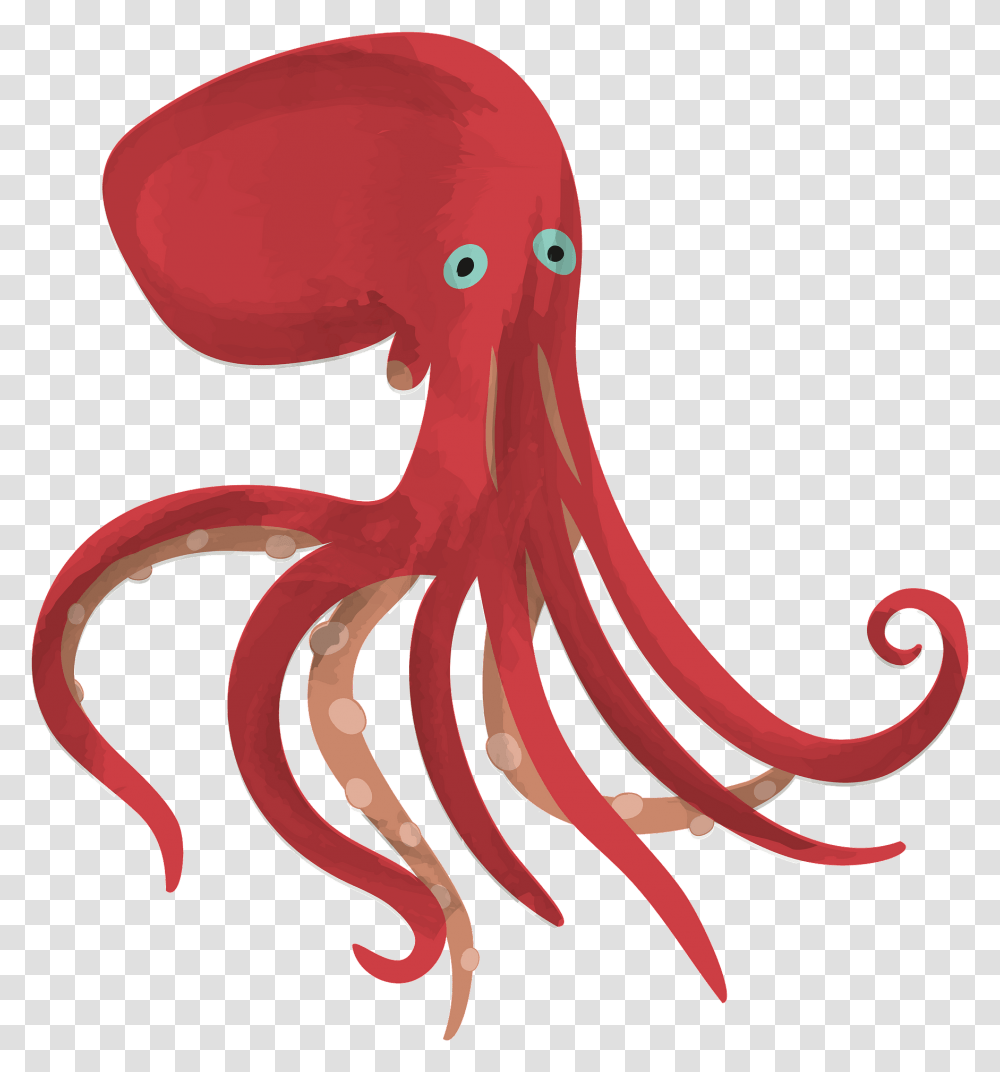 Octopus, Animal, Sea Life, Invertebrate Transparent Png