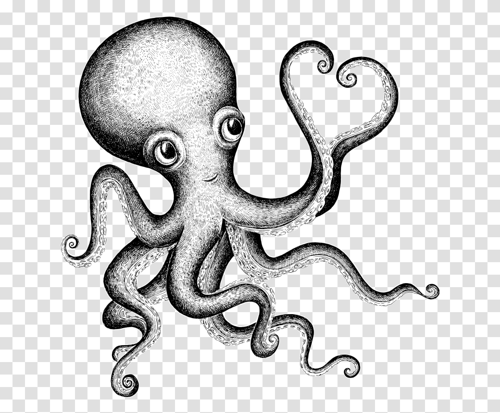 Octopus Art Cute Octopus Tattoo, Sea Life, Animal, Invertebrate, Snake Transparent Png