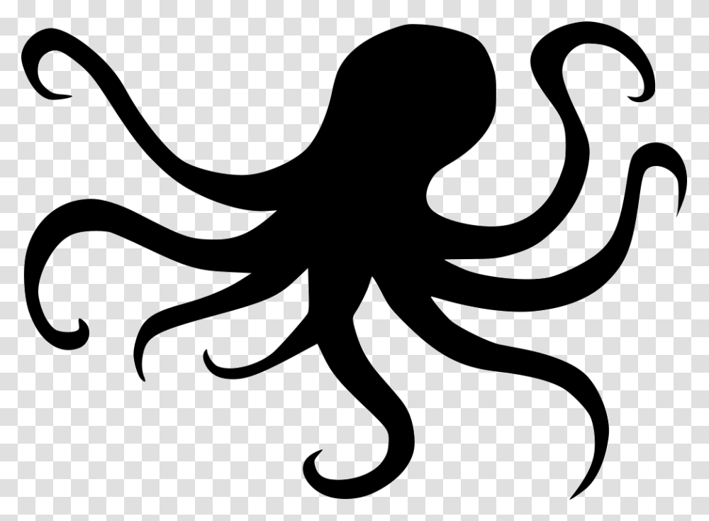 Octopus Black Images, Stencil, Antelope, Wildlife Transparent Png