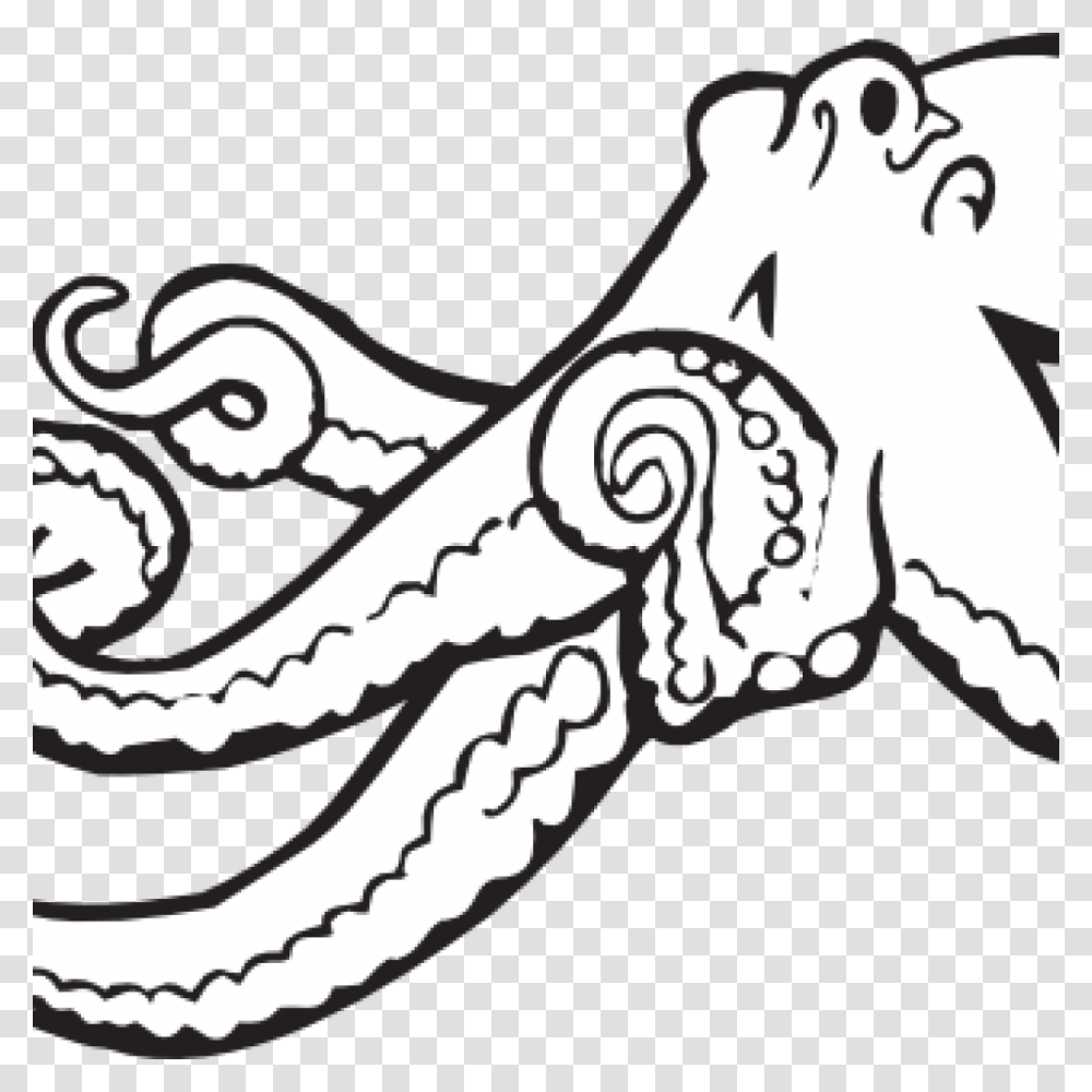 Octopus Clipart Black And White Butterfly Clipart, Sea Life, Animal, Invertebrate Transparent Png