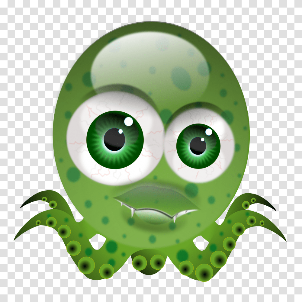 Octopus Clipart Funny, Green, Animal, Photography Transparent Png