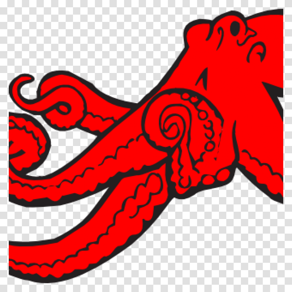 Octopus Clipart Red Clip Art, Invertebrate, Sea Life, Animal, Dragon Transparent Png