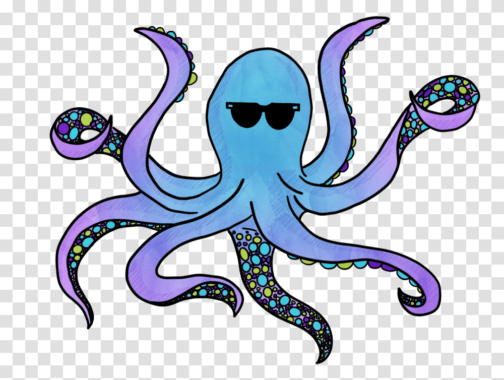 Octopus Color Sunglasses, Invertebrate, Sea Life, Animal, Accessories Transparent Png