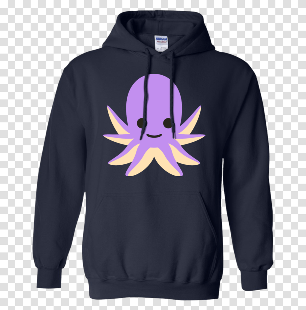 Octopus Emoji Hoodie, Apparel, Sweatshirt, Sweater Transparent Png