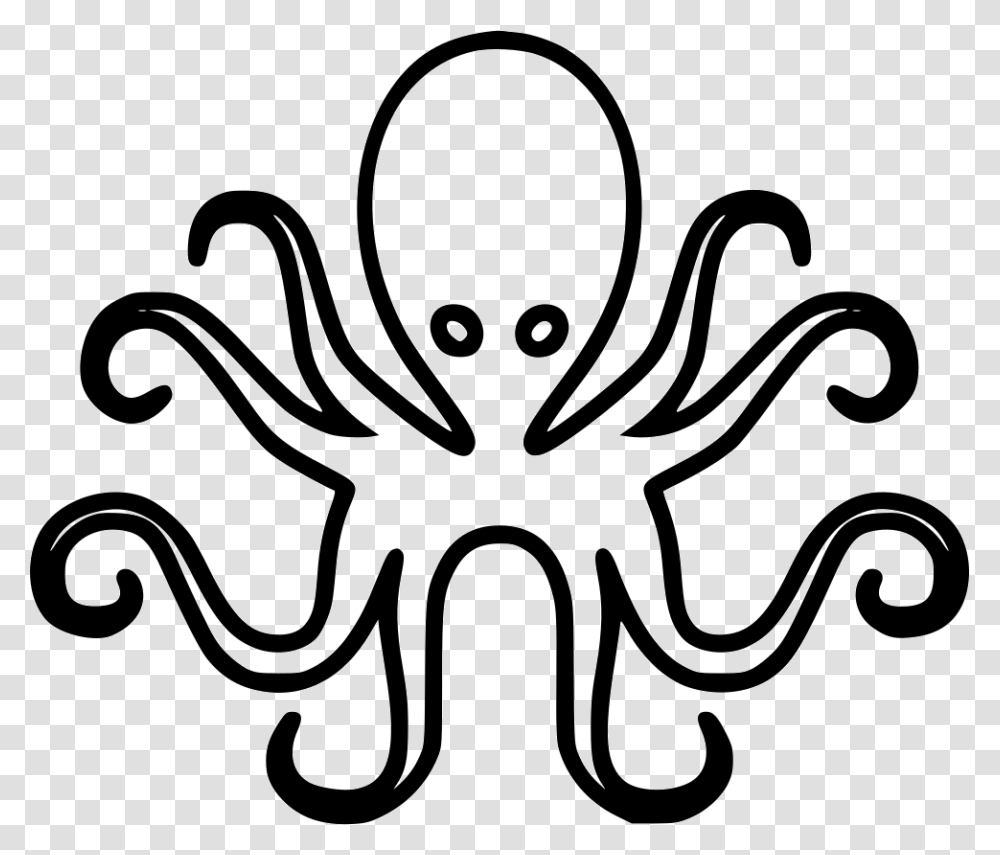 Octopus Icons Octopus, Stencil, Antelope, Wildlife Transparent Png