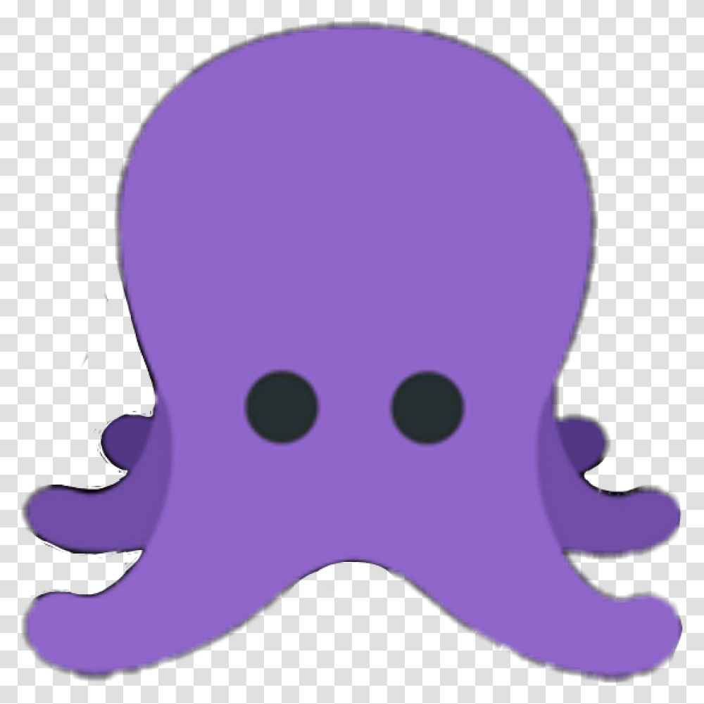 Octopus Purple Octopus Emoji Cute, Plush, Toy, Sea Life, Animal Transparent Png