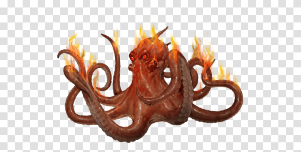 Octopus Seamonster Freetoedit Octopus, Sea Life, Animal, Invertebrate, Bonfire Transparent Png