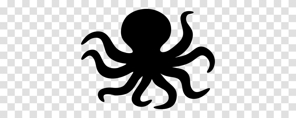 Octopus Silhouette Sea Printables Octopus, Gray, World Of Warcraft Transparent Png