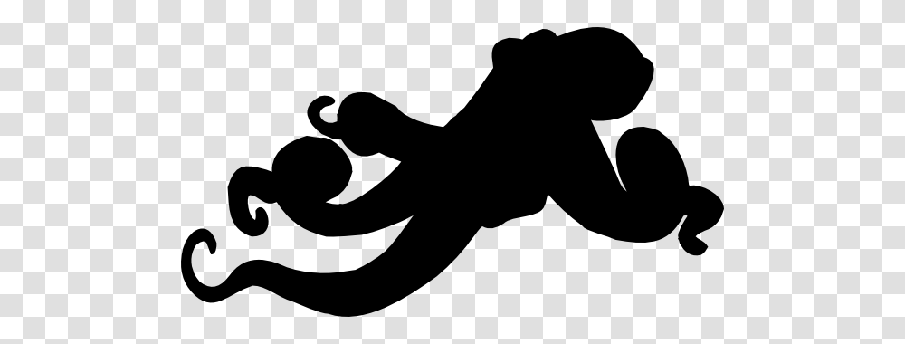 Octopus Silhouette Tattoo, Stencil, Person, Human Transparent Png