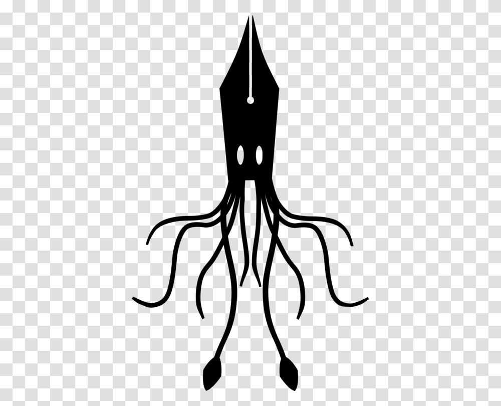 Octopus Squid As Food Scp Foundation Ink, Gray, World Of Warcraft Transparent Png