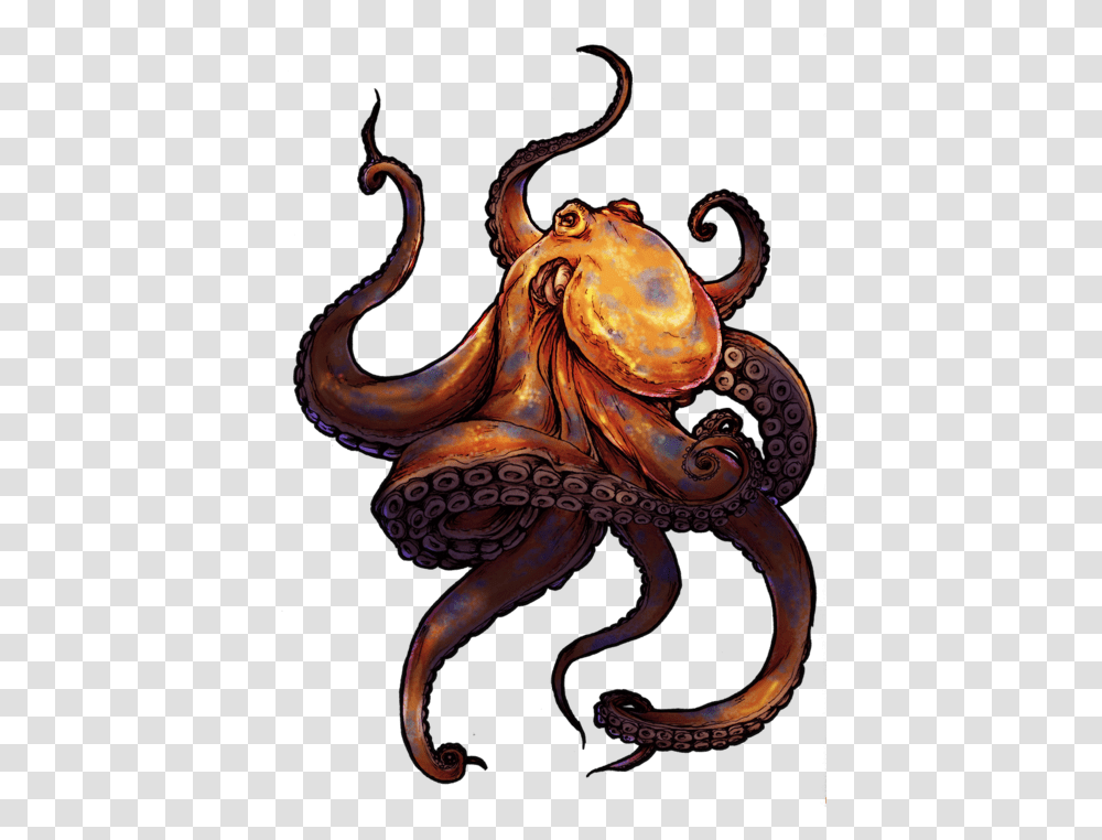 Octopus Tattoo, Sea Life, Animal, Invertebrate Transparent Png