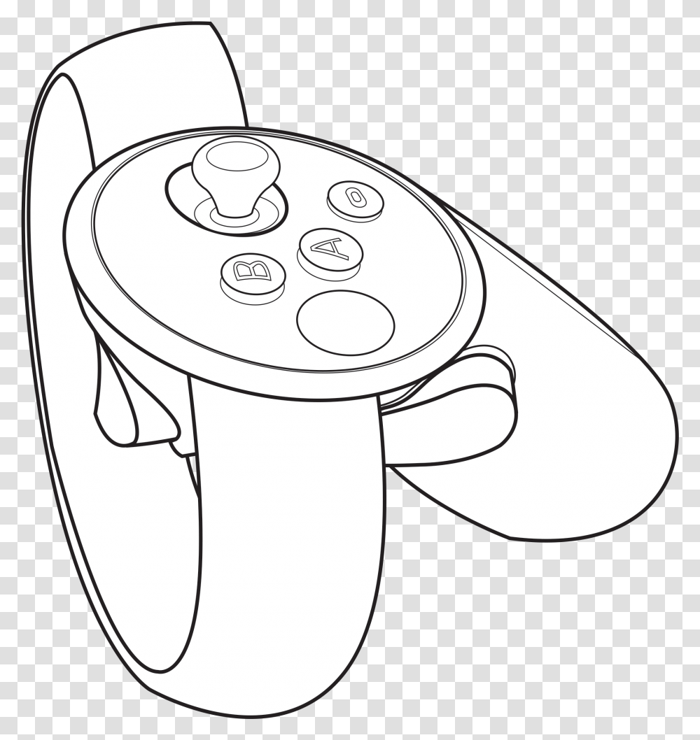 Oculus Touch Controller Line, Stencil, Chair, Furniture, Scale Transparent Png