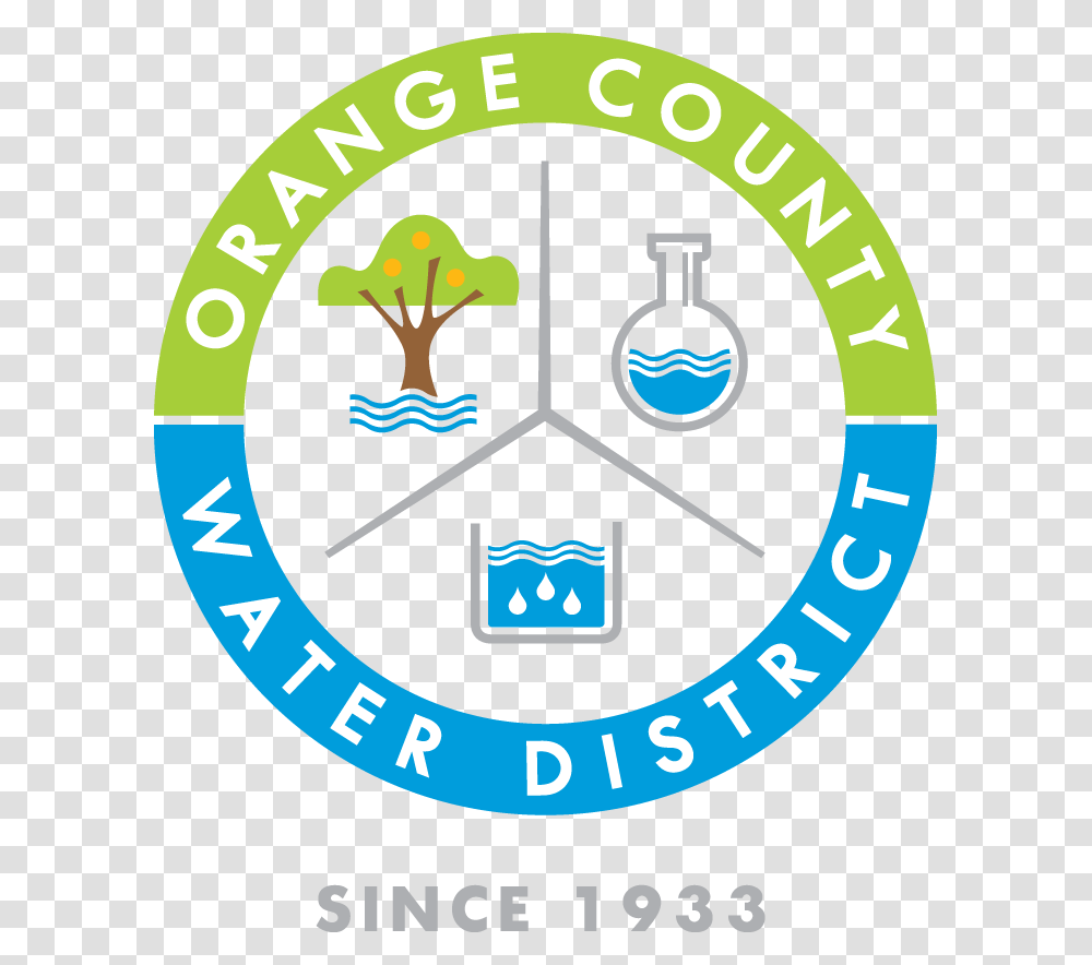Ocwd Color Orange County Water District California, Analog Clock, Logo, Trademark Transparent Png